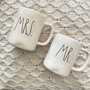 Rae Dunn MR. & MRS. mugs. SET OF 2 MUGS